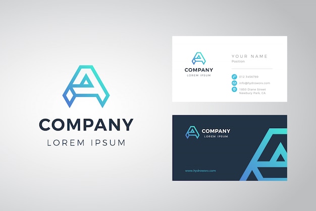 A logo and business card