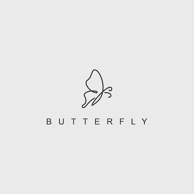 Vector logo butterfly design art template