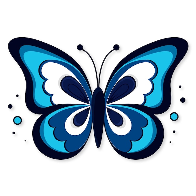Logo butterfly drawing vector