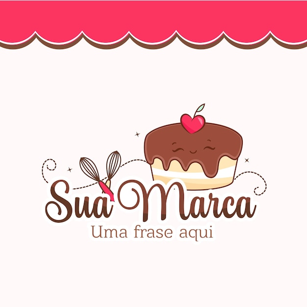 Logo cake design Vector