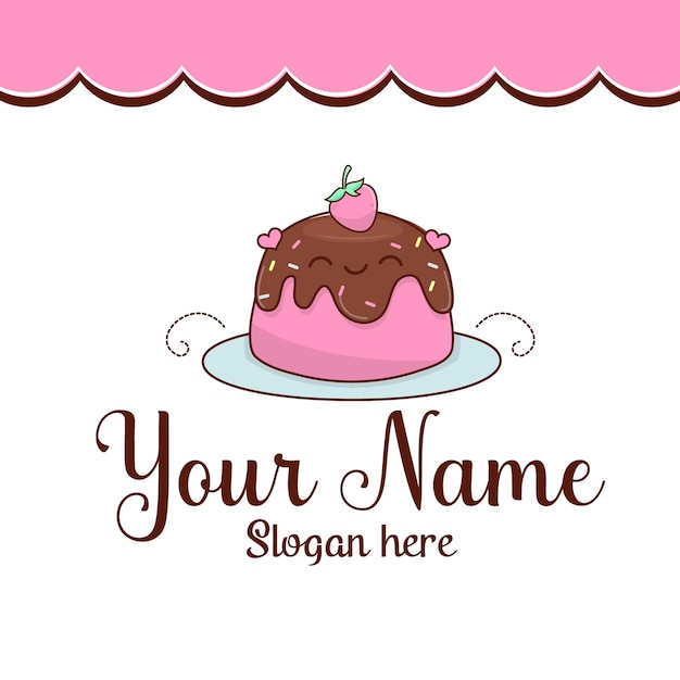 Vector logo cake design vector