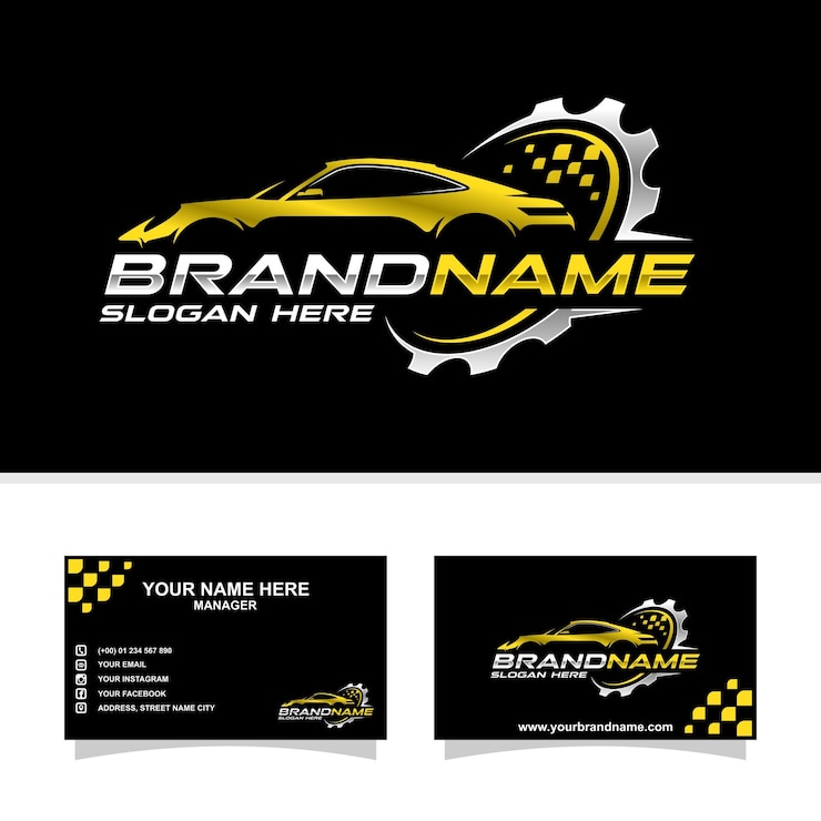 A logo for a car company called brand name