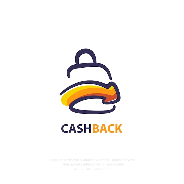 Logo Cashback met tas Vector