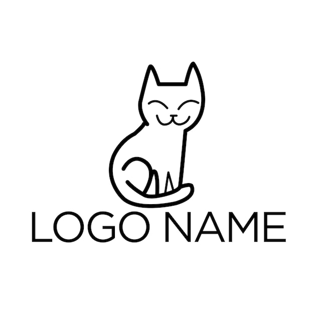 Vettore logo gatto