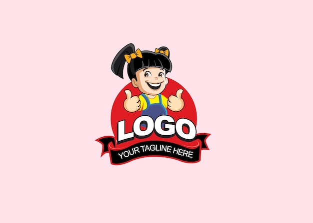 ロゴのデザインはCute Character (可愛いキャラクター) Logo Style (ロゴスタイル) マスコット (バッジ) プロベクトル (プロベクター) などです