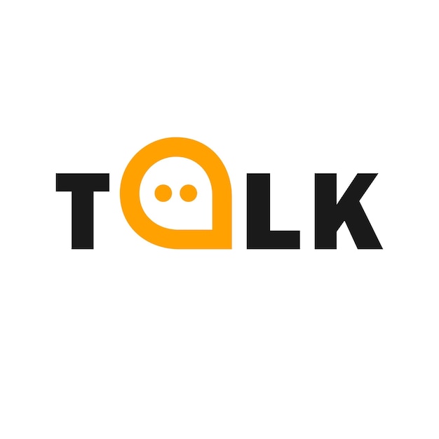 Logo chat app vector design template talk logo è progettato per le app di chat