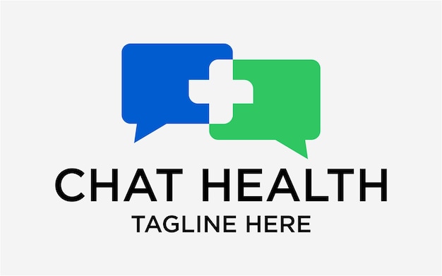 Logo-chat met medische conceptsjabloon