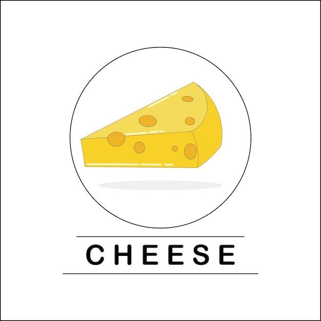 Logo Cheese Illustrations White Background