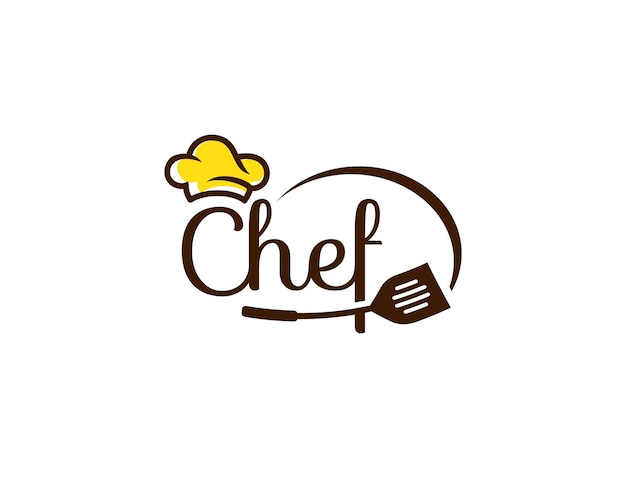 Vettore logo per un ristorante chef