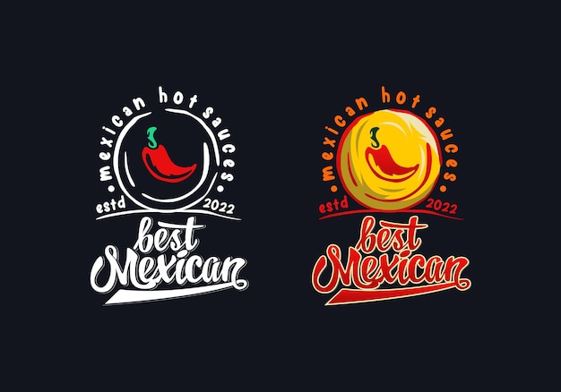 Logo chili mexican hot vector illustratie sjabloon met eenvoudig elegant design goed voor elke industrie