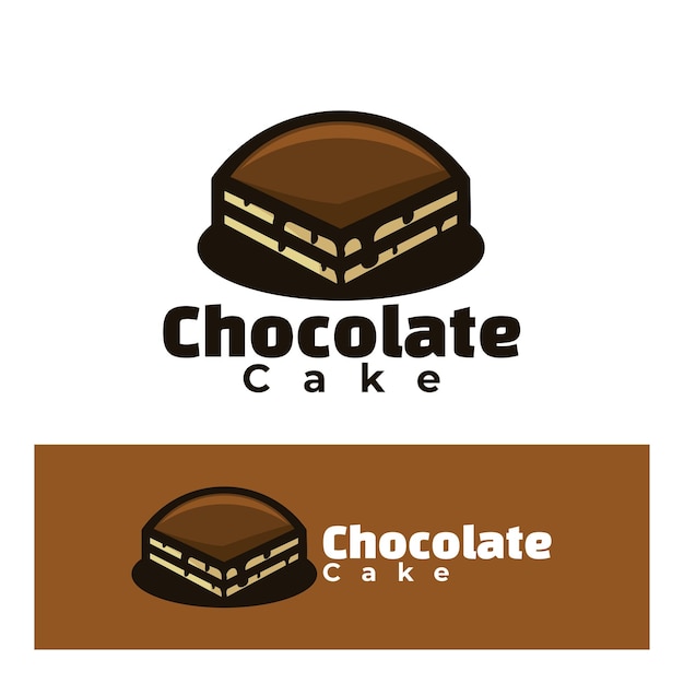 Logo chocoladetaart kunst illustratie