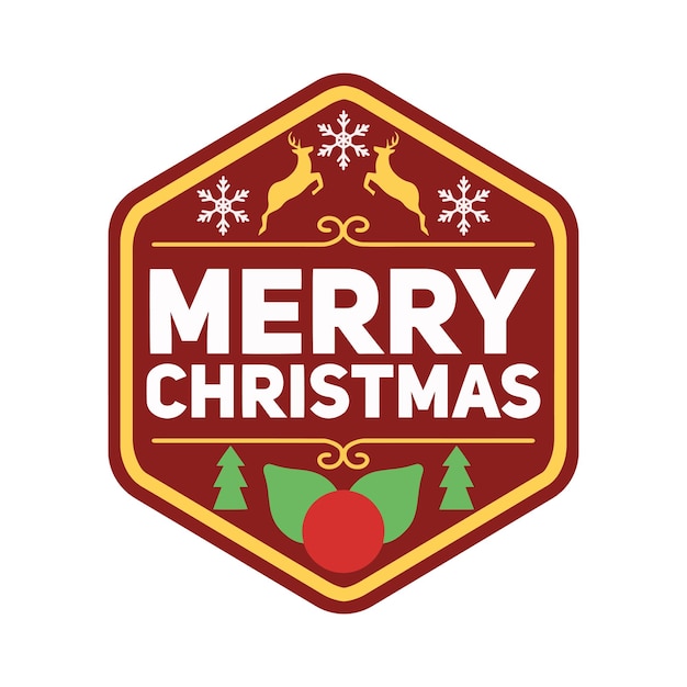 Vector logo christmas merry christmas 14