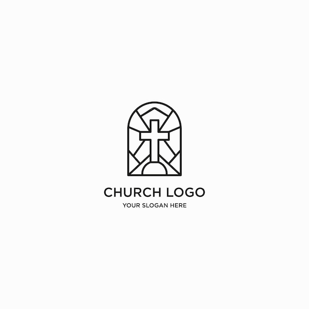 logo church design art template