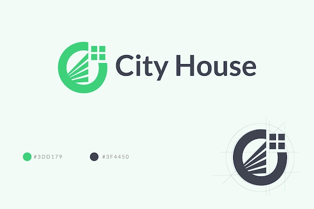 A logo for city house real estate company