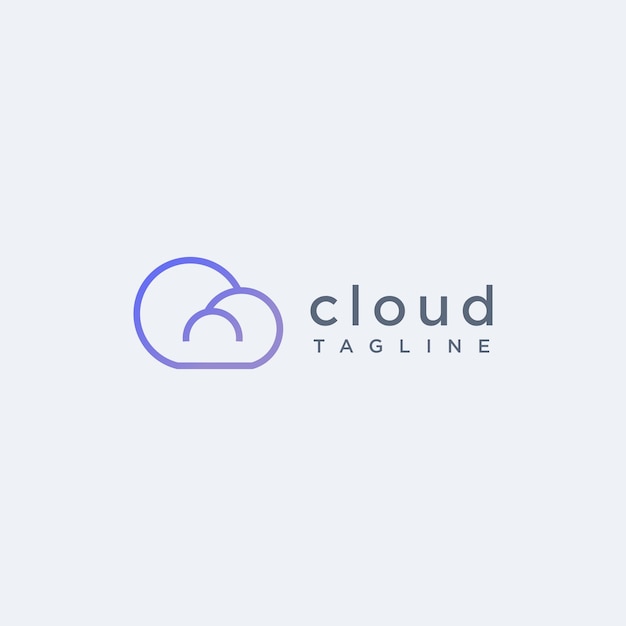 Logo cloud slogan design art template