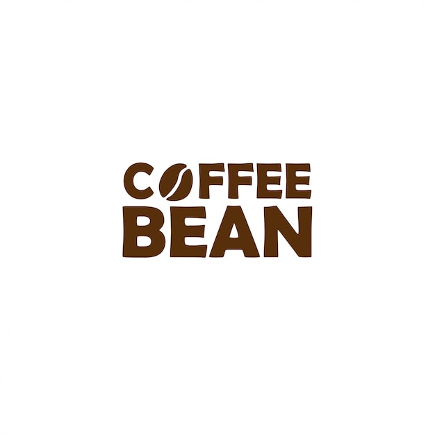 Vettore logo chicchi di caffè