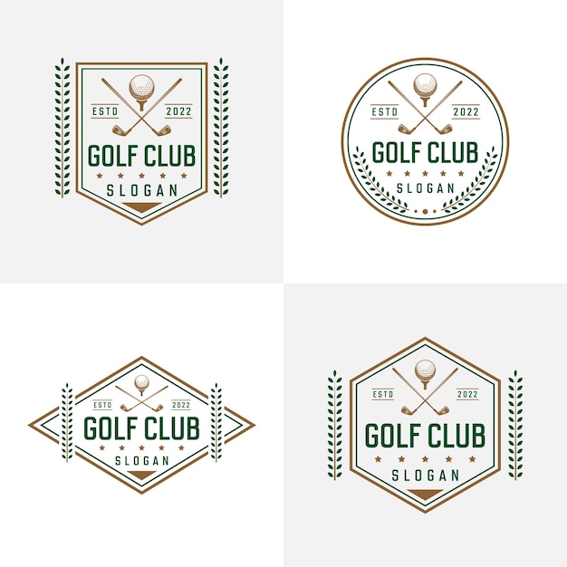 Logo-collectie van de golfclub