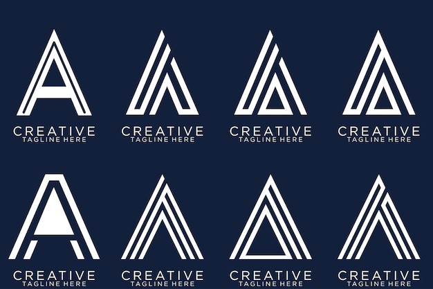 Vector logo collection abstract letter a logo design icons for business