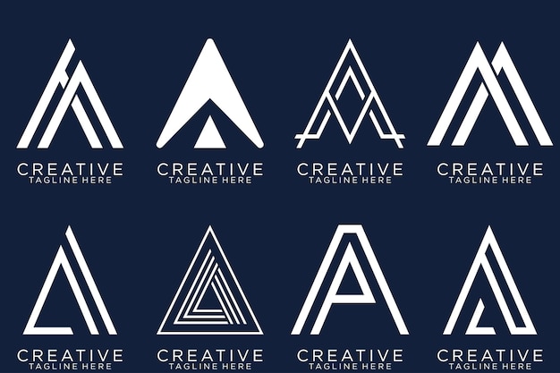 A logo collection abstract letter a logo design icons for business