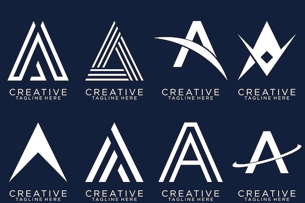 Vector logo collection abstract letter a logo design icons for business