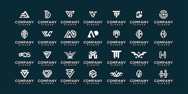 Logo collection of az monogram logo design templates