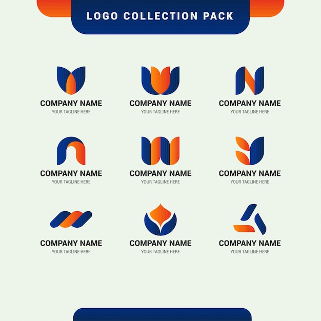 会社のビジネススタートアップのロゴコレクションパック