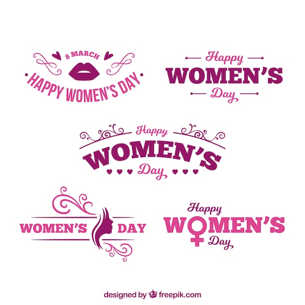 Vector logo collection for womans day