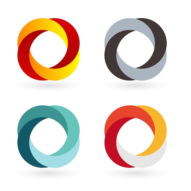 Logo color set vector cicling