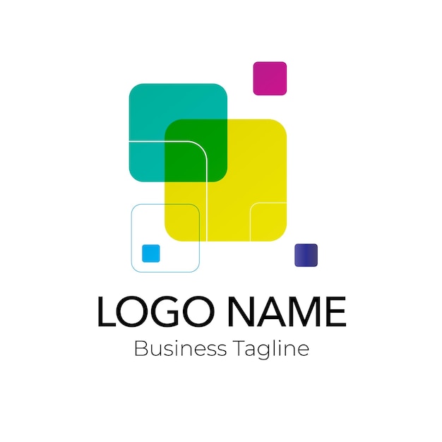 logo colorful company design template collection