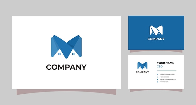 The logo combination of the letter M house and checklist is suitable for property businesses