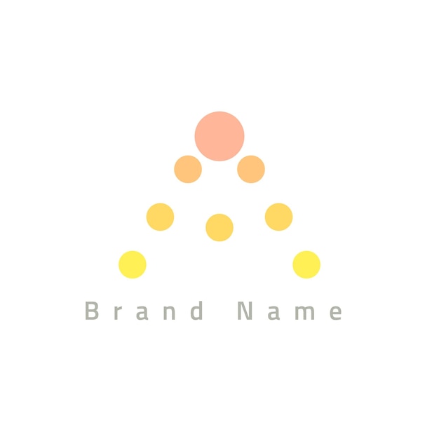 The logo combined a circle of colorful dots that form letters.