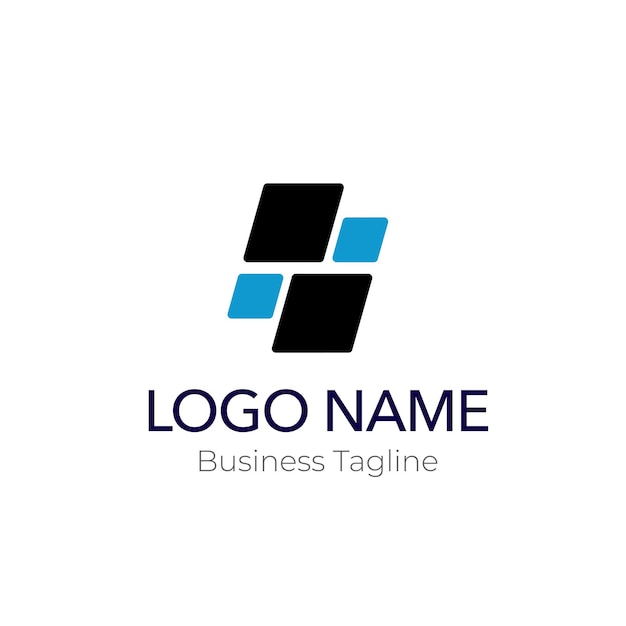 Vector logo company black blue design business template collection