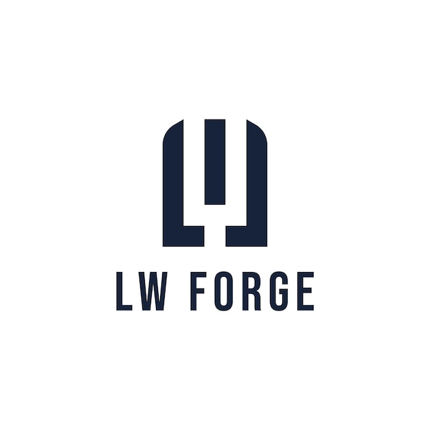 Vector a logo for a company called l forge