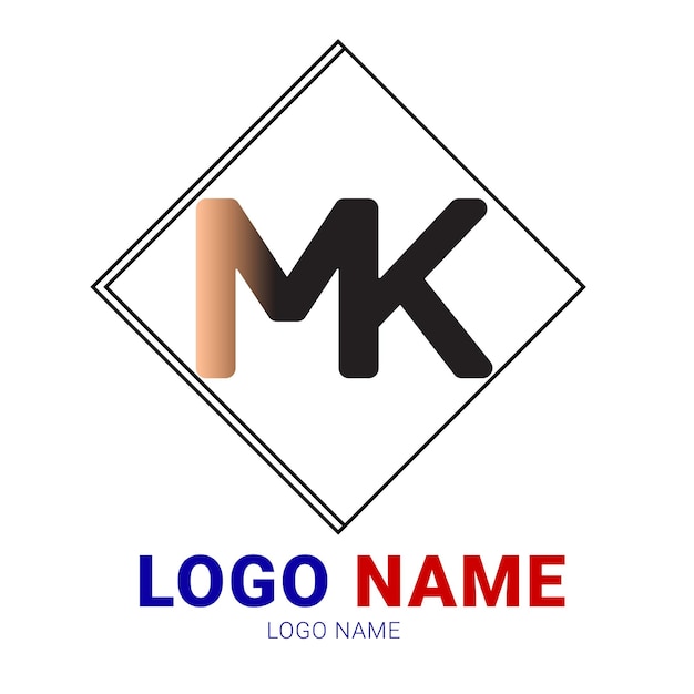 Vettore un logo per un'azienda chiamata mk