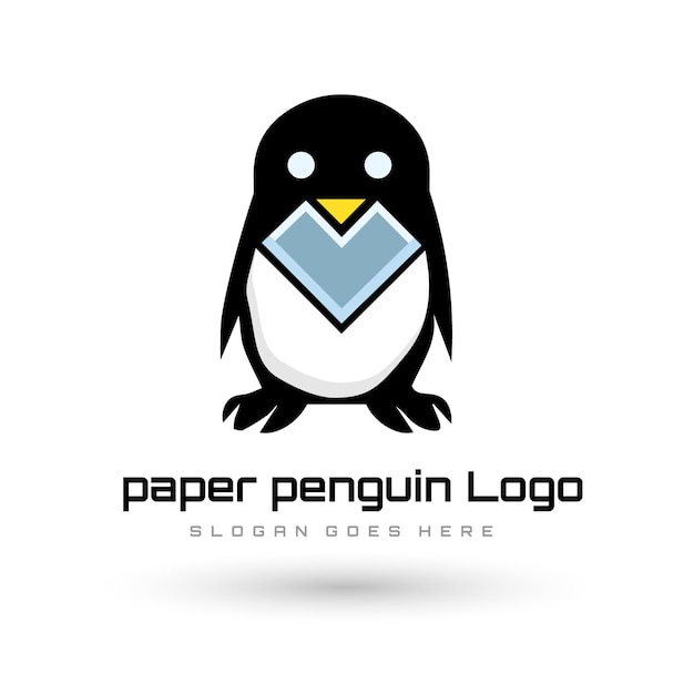 Vettore un logo per un'azienda chiamata paper penguin.