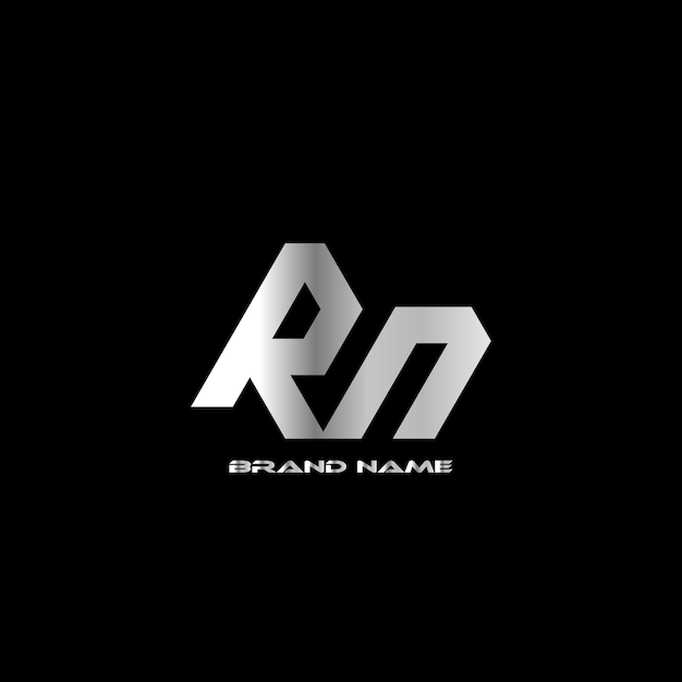 Logo for a company called rn brand name