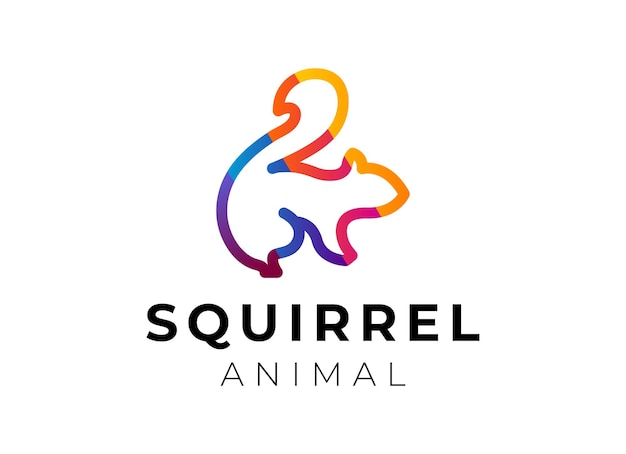 Logo per un'azienda chiamata animale scoiattolo