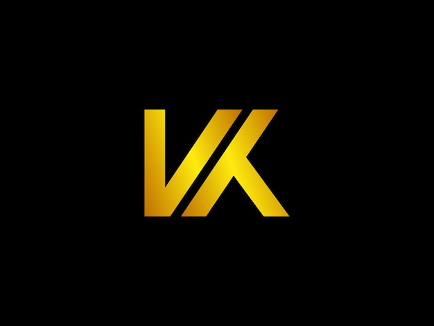 Vk initial gaming logo esports geometric designs Vector Image