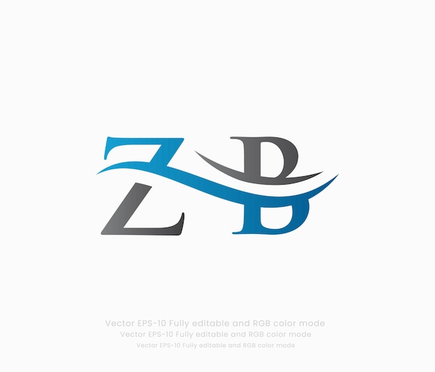 Vector a logo for a company called zp and b.