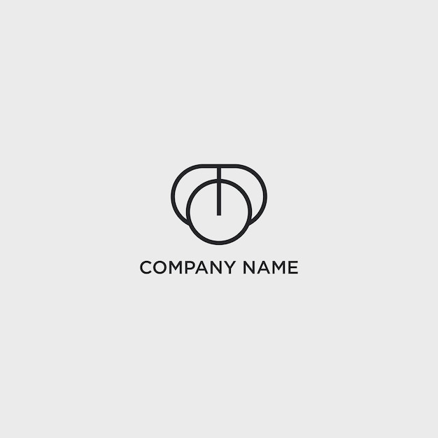 Vector logo company name design art template