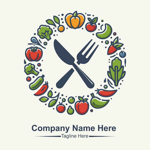 a logo for the company name here here