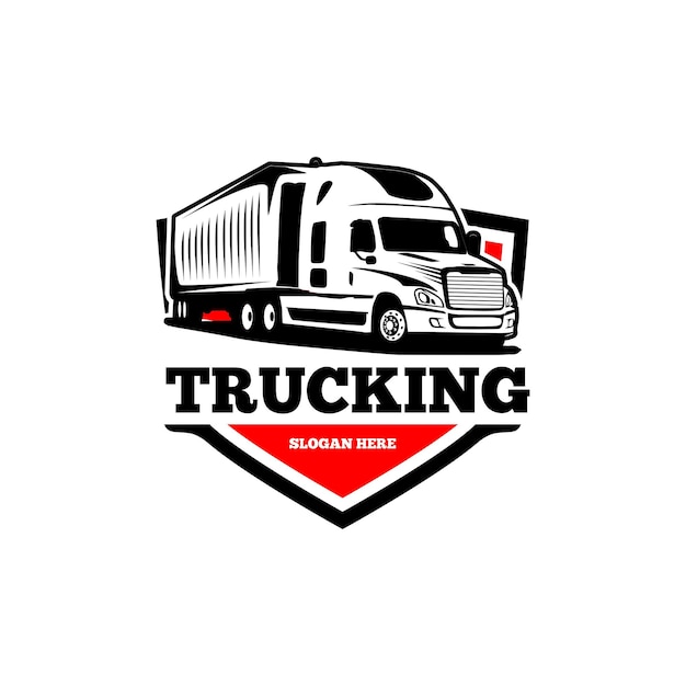 Logo for a company that says trucking
