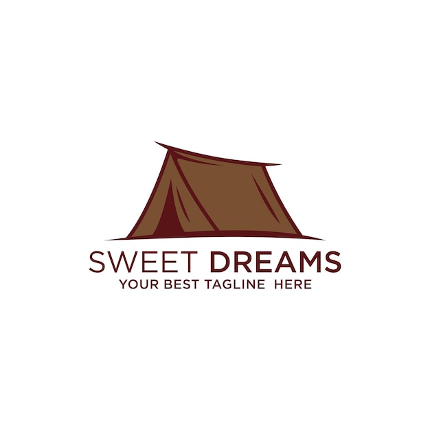 Logo concept of tent, camping, recreation, adventure vector design template