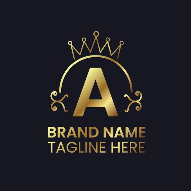 Vector logo concept for your royal brand with letter a