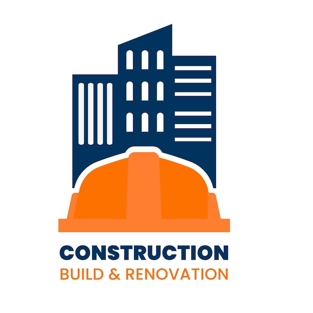 Logo Construction Template Architect huis logo architectonische en bouwontwerp vector