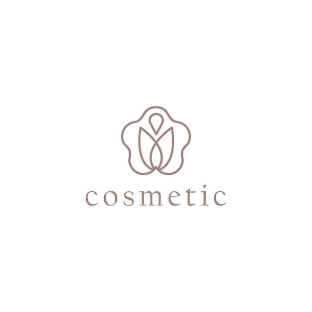 logo cosmetic tagline design art template