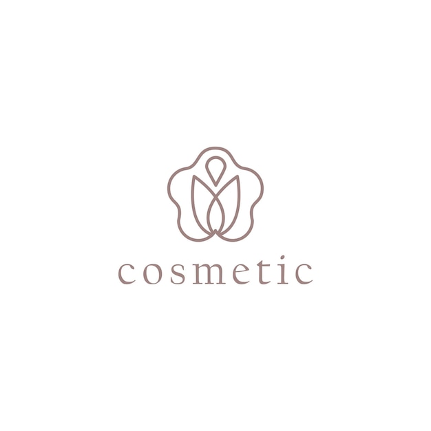 Logo cosmetico slogan design art template