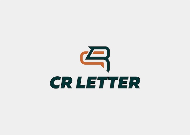 Logo cr linea lettera nome azienda