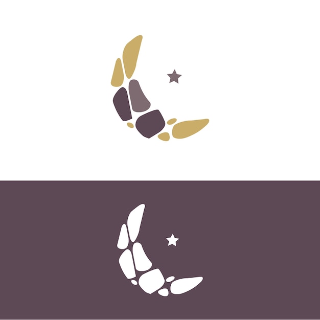 A logo for a crab and moon.