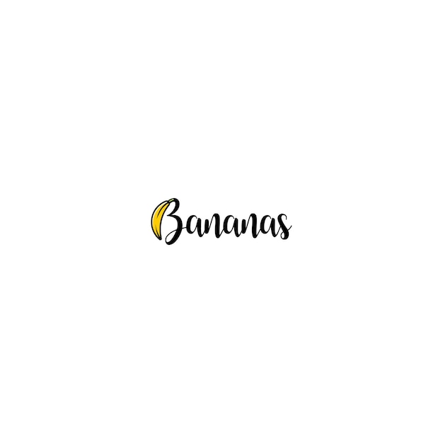 logo created from combination of banana with letter B shape.